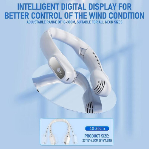 Portable Hands Free Bladeless Fan (White) 2