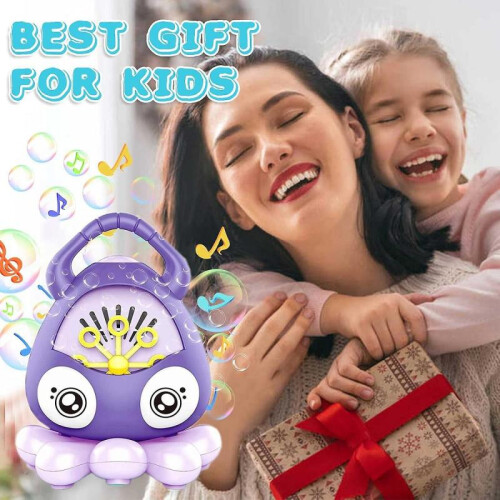Bubble Machine for Kids, Automatic Bubble Maker with Solutions, Portable Bubble Blower Outdoor Toys 2