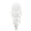 Dream Catcher with 3 Circles, White Lace Feather 1
