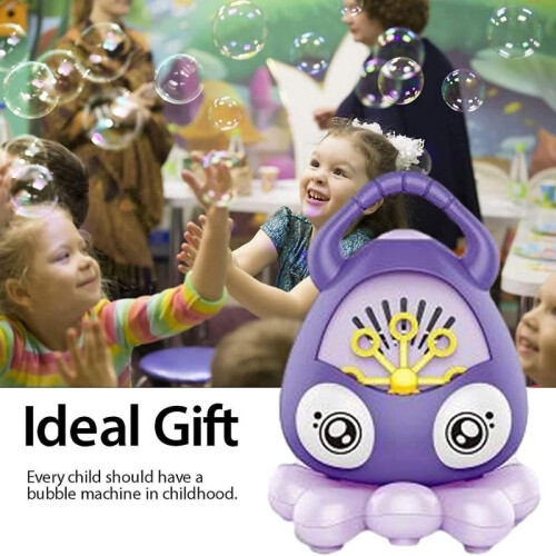 Bubble Machine for Kids, Automatic Bubble Maker with Solutions, Portable Bubble Blower Outdoor Toys 1
