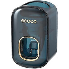 (As show, One size) MH Automatic Toothpaste Dispenser Wall Mounted Waterproof and Dust Free Black (Iacintina)