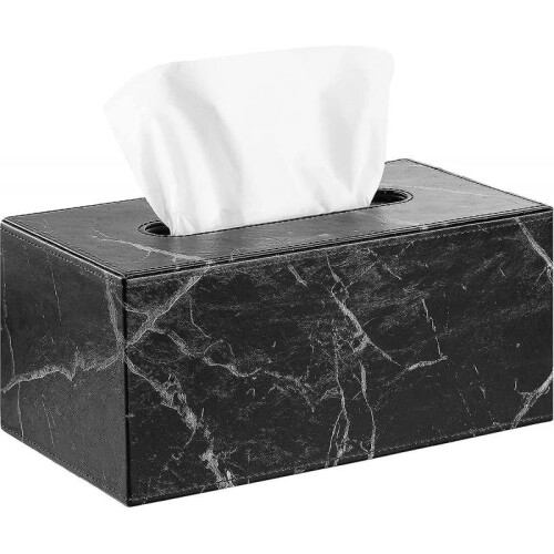Rectangular Pu Leather Facial Tissue Box Holder