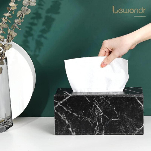 Rectangular Pu Leather Facial Tissue Box Holder 2