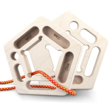 Fingerplatten Kletterklettern Hangboard -Set, Klettern Ringe Doppelseitiger Grip -Trainer Mit Seilen Für Fingerkrafttraining