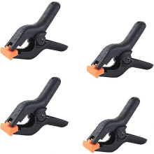 (As show, One size) 4 Pieces Nylon Spring Clamp Clamps with Wide Clamping Range Max Opening 75mm for Studios