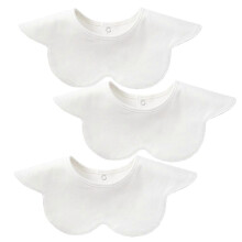 (As show, One size) Baby Bandana Drool Bibs for Drooling and Teething Cotton Absorbent for Boy Girl-White