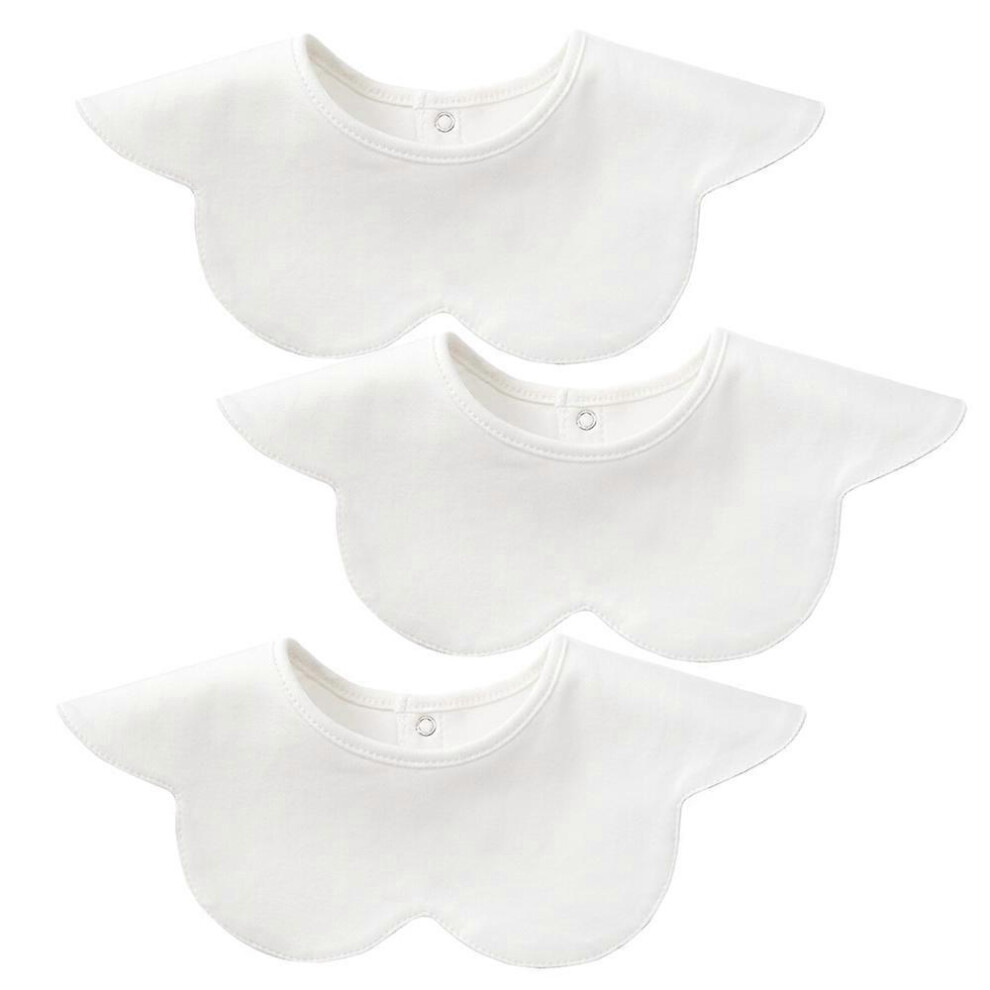 (As Show, One Size) Baby Bandana Drool Bibs For Drooling And Teething Cotton Absorbent For Boy Girl- White