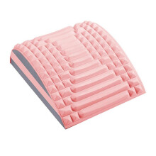 (Pink) Neck and back stretcher professional neck and back massager shock-absorbing sit-up cushion