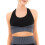 (L) Women's Flexible Textured Panel Sports Bra - Black 1