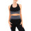 (L) Women's Flexible Textured Panel Sports Bra - Black 3