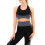 (L) Women's Flexible Textured Panel Sports Bra - Black 5