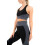 (L) Women's Flexible Textured Panel Sports Bra - Black 6