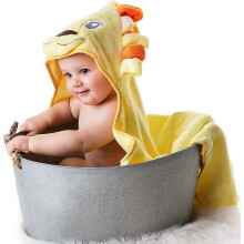 (As show, One size) Hooded Baby Towel, Ultra Absorbent, Durable Bath Towel Perfect for Girls and Boys by Little Tinkers World