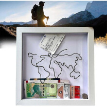 (M, White) Adventure archive box, travel collection box, memory travel box