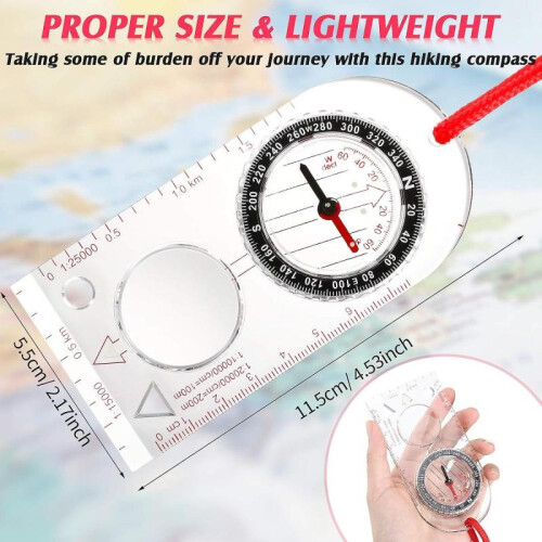 Navigation Compass Orienteering Compass Boy Scout Compass Hiking Compass with Adjustable Declination 1