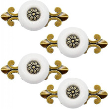 4 Pack Vintage Ceramic Door Knobs