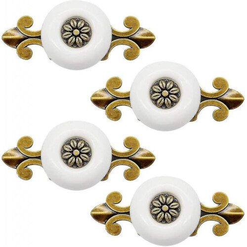 4 Pack Vintage Ceramic Door Knobs