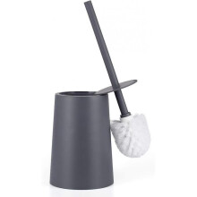 Gray Toilet Brush Holder Plastic Bathroom Toilet Brushes and Holders Set for Bathrooms with Lid Toil