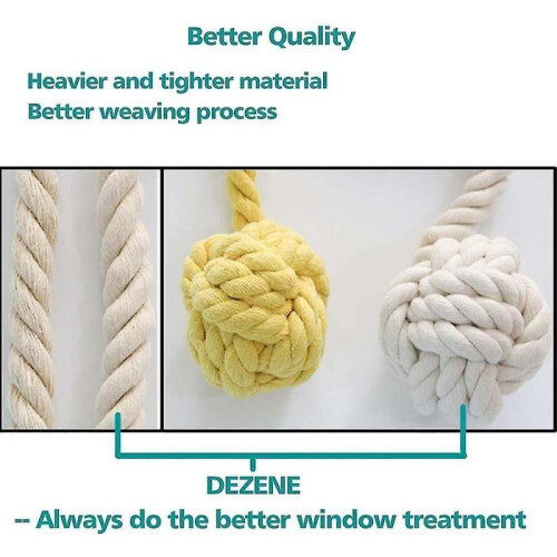 1 Pair Home Curtain Tiebacks Hand Knitting Cord Rope Holdbacks 2