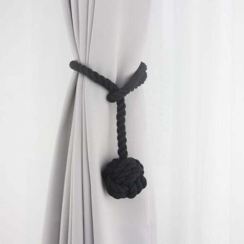 1 Pair Home Curtain Tiebacks Hand Knitting Cord Rope Holdbacks 1