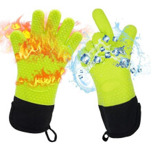 Pack Premium Oven Gloves - Extremely Heat Resistant Silicone BBQ Gloves for Baking, BBQ, Extra Long