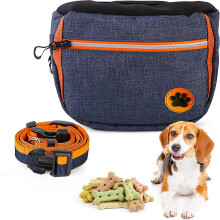 (As show, One size) Dog Treat Bag, Dog Training Bag, Dog Pouch with Adjustable Belt, Training Food Bag with Large Size