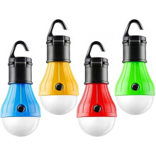 Tent Lamp Portable LED Tent Light 4 Packs Clip Hook Hurricane Emergency Lights LED Camping Light Bul