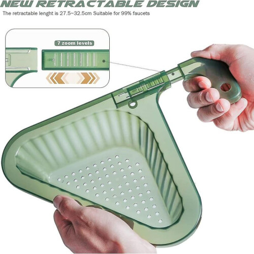 Drain Basket for Kitchen Sink (Green) 1