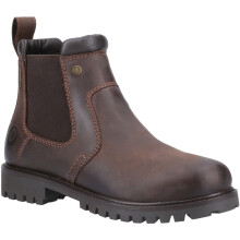 (Brown, 8 (Adults')) Cotswold Pamington Leather Women's Brown Flat Chelsea Boots