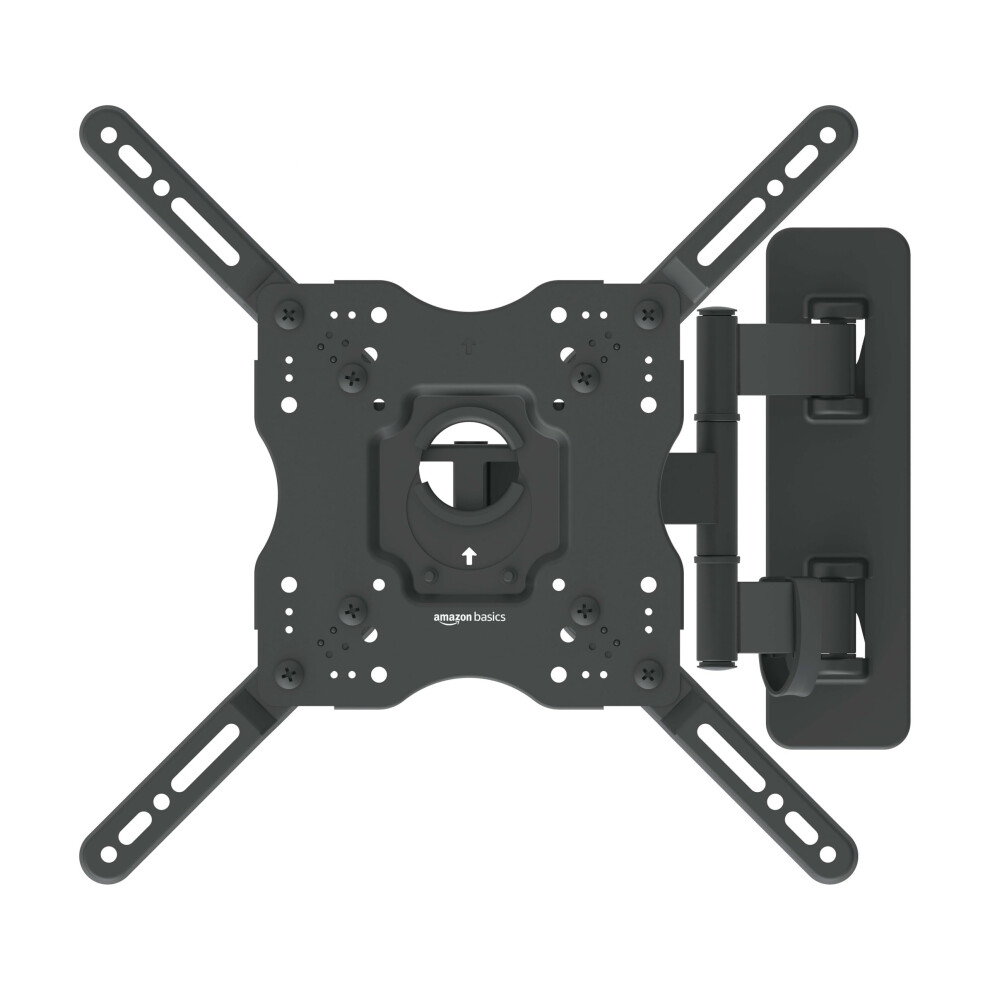 Amazon Basics TV Wall Bracket for 26-55 inch(66cm-140cm) TVs, Swivels Tilts TV Wall Mount for Flat & Curved TV, VESA 100x100mm to 400x400mm, holds up
