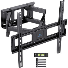 PERLESMITH TV Wall Bracket, Swivel Tilt for 26-70 Inch Flat & Curved TVs up to 45kg, Sturdy Wall Mount Max. VESA 400x400mm