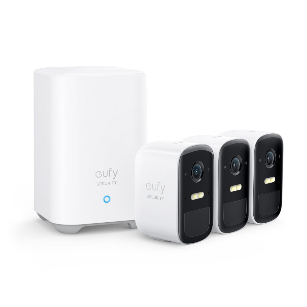 eufy Security eufyCam 2C Security Camera Outdoor, Home Security Camera Systems, 180-Day Battery Life, HD 1080p, IP67 Weatherproof, Night Vision, 3-Ca