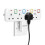 Mscien Plug Extension Socket, Multi Plug Adaptor 4 Way with Individual Switches, Adapter plug UK Turn 1 into 4, Wall Socket Plug Extender without Cab 1