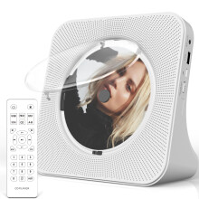 Portable CD Player with Bluetooth 5.0, Greadio Desktop CD Players for Home, CD Music Player with Speakers, Remote Control, Dust Cover, FM Radio, LCD