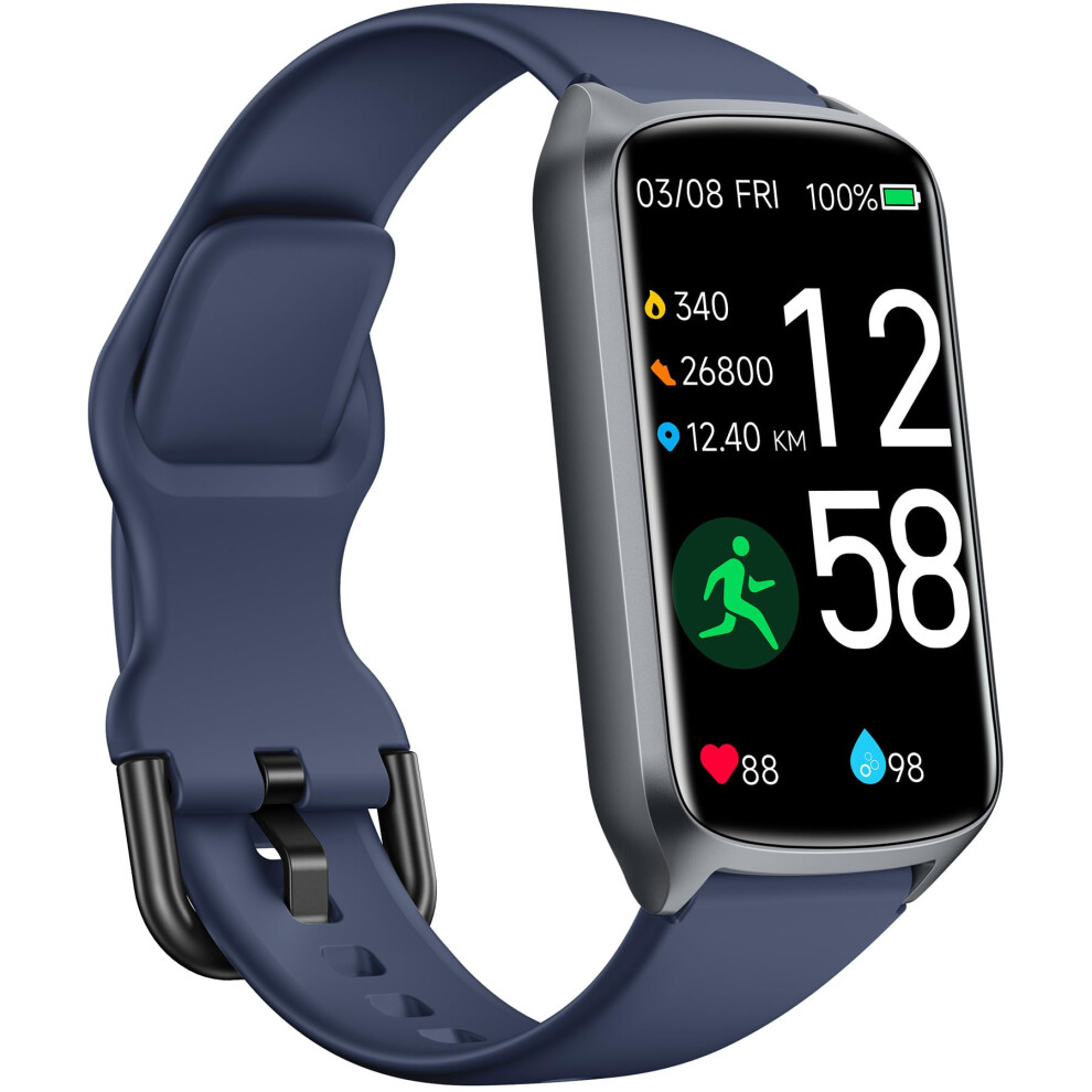 Health Fitness Tracker with 24/7 Heart Rate, Blood Oxygen, Blood Pressure, Sleep Tracker, Step Counter, 5ATM Waterproof Activity Trackers and Smart W