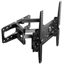 JXMTSPW Full Motion TV Wall Bracket for 32-65 Inch Curved Flat Screens TVs,Swivel Wall Mount Max VESA 400x400mm Holds up to 45kg,Adjustable Up and Do