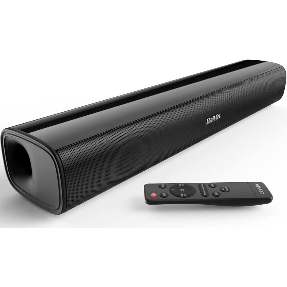 Saiyin Sound Bar for TV, 40 Watts Small Soundbar, Surround Sound System Sound Bar with Bluetooth 5.3/Optical/AUX Connection for PC/Gaming/Projectors,