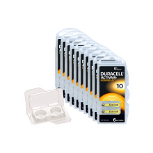 Duracell Easytab/Activair Type 10 Hearing Aid Batteries Zinc Air P10 PR70 ZL4, Pack of 60