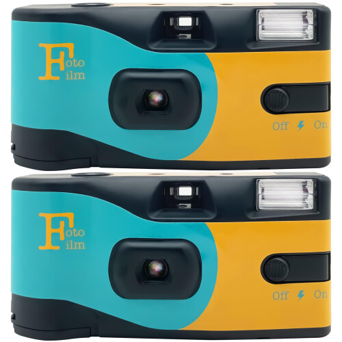 Fotofilm Pro Disposable Camera Single Use Film 400 27 Exposure Flash Multipack - 2 pack