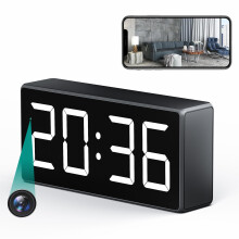Kubas Spy Camera 4K HD WiFi Hidden Camera Clock for Home Office Security Wireless Indoor Camera Secret Camera Spy Cam Surveillance Camera with 170 Wi