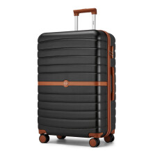 KONO Christmas Gift 24Inch ABS/PC Striped Design with Cabin Suitcase Set