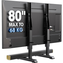Universal TV Stand, Table Top TV Stand Base Wobble-Free Replacement for Most 24 to 80 Inch LCD LED TVs, 7 Height Adjustable TV Legs Hold up to 68kg,