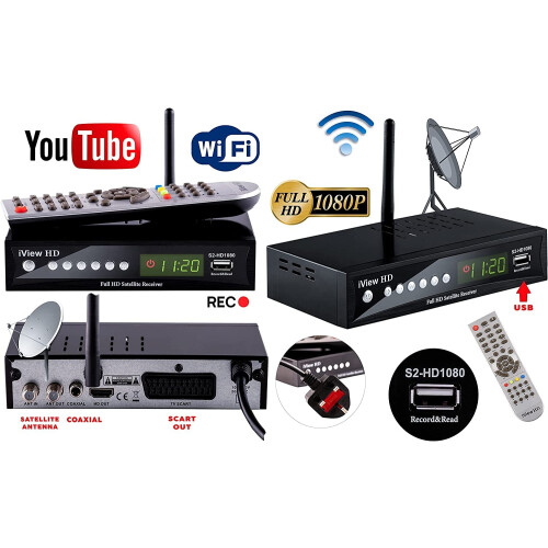 UK FULL HD Satellite TV Receiver, Built in Wi-Fi, USB Recorder Function 2