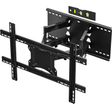 BONTEC TV Wall Bracket for 37-80 inch LED LCD Flat & Curved Screen, Swivel Tilt TV Wall Mount Full Motion, Heavy Duty Strong Solid Dual Arms up to 65