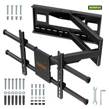 VonHaus TV Wall Bracket for 40-80" Screens, TV Bracket with 1m+ Extra Long Articulated Arm & Spirit Level, Wall Mount with Full Tilt & Swivel, 50kg C