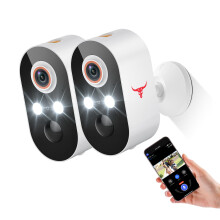 Blazique 1080p Security Camera, Smart AI Human Detection, Color Night Vision, 2-Way Audio, Cloud Storage Sold Separately, 2.4G WiFi, Wireless Indoor/