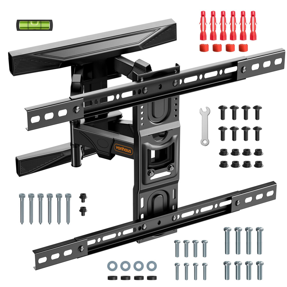 VonHaus TV Wall Bracket for 37-82" Screens, Articulating Full Movement TV Bracket, Wall Mount with Tilt & Swivel, 35kg Capacity, Max VESA: 600x400mm