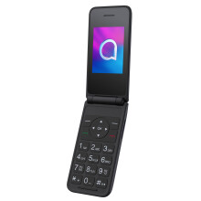 Alcatel 3082 4G mobile phone with flip cover, charging station and battery 1380 mAh, 1 MP camera with flash, large keys, Bluetooth, grey [ES/PT versi