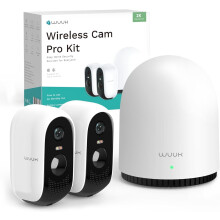 WUUK 2K Wireless Outdoor Security Camera, 32GB Local Storage Base Station, No Monthly Fee, Battery Operated Camera, Night Vision, Home Security Camer