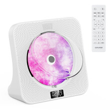 Lvcdodvd CD Player with Bluetooth 5.0 Mini CD Player with Speakers for Home small Hi-Fi Sound CD Music Player with Remote Control LED Display Dust Co